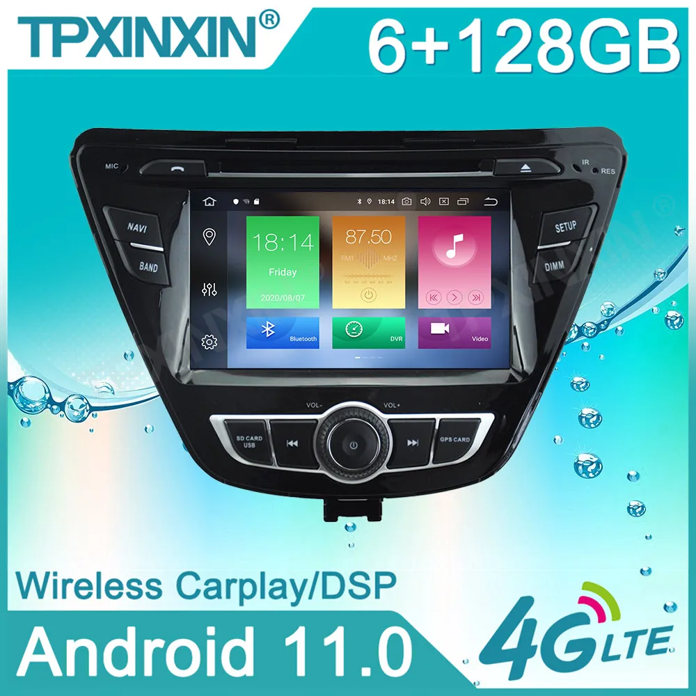 

Автомобильный мультимедийный плеер, стерео-система на Android 11, 6 + 128 ГГц, с GPS, для HYUNDAI ELANTRA 2014