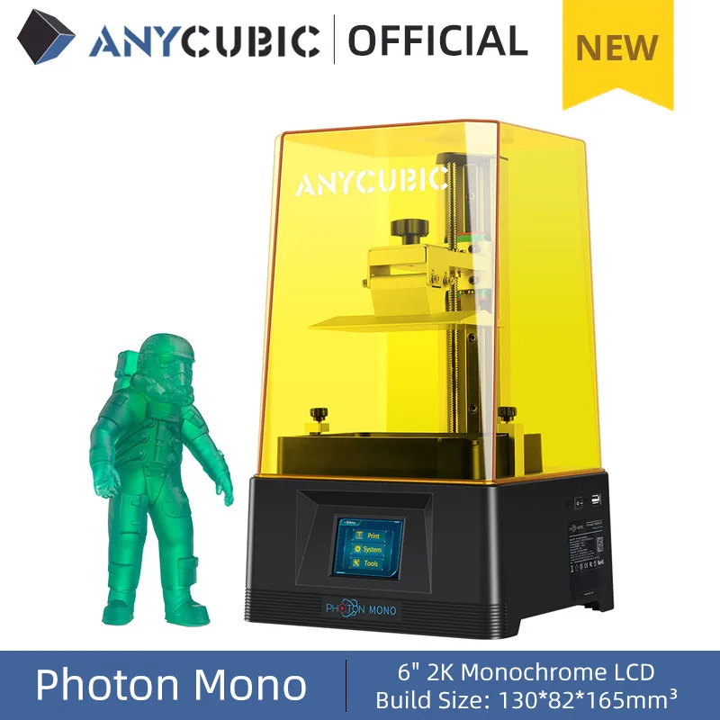 Anycubic Photon моно 3D принтер УФ Смола ЖК Drucker 6 'ƈK монохромный 130*80*165 мм s быстрая