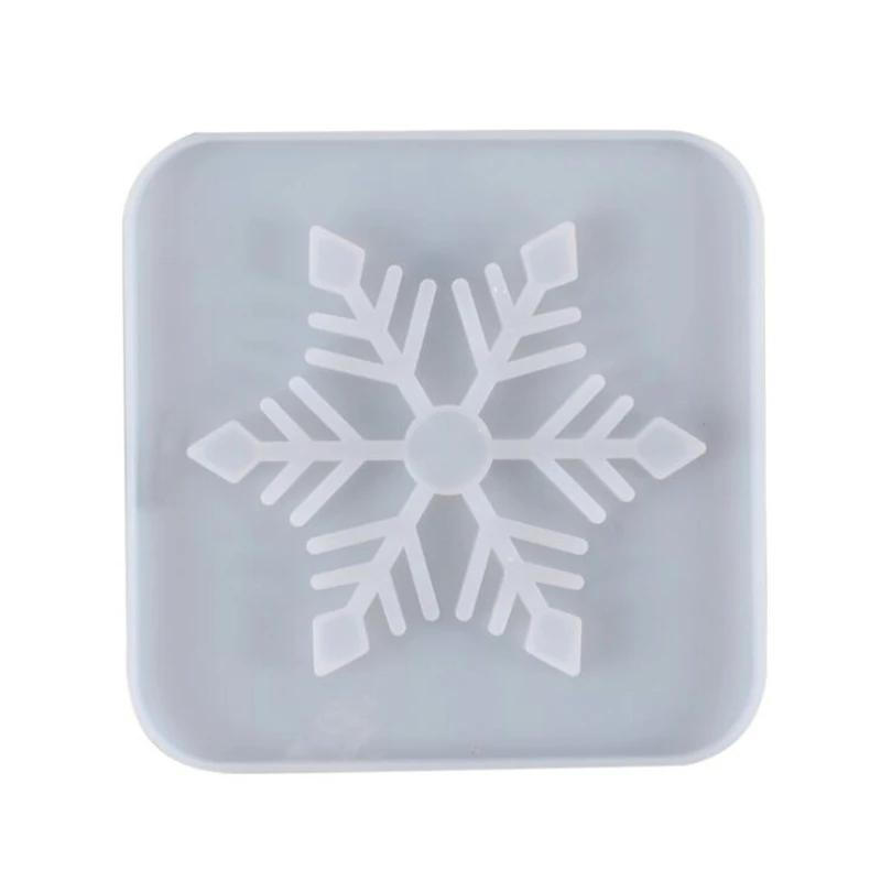 

Epoxy Resin Cup Mat Crafts Mold Hollow Snowflake Coaster Casting Silicone Mould E15E