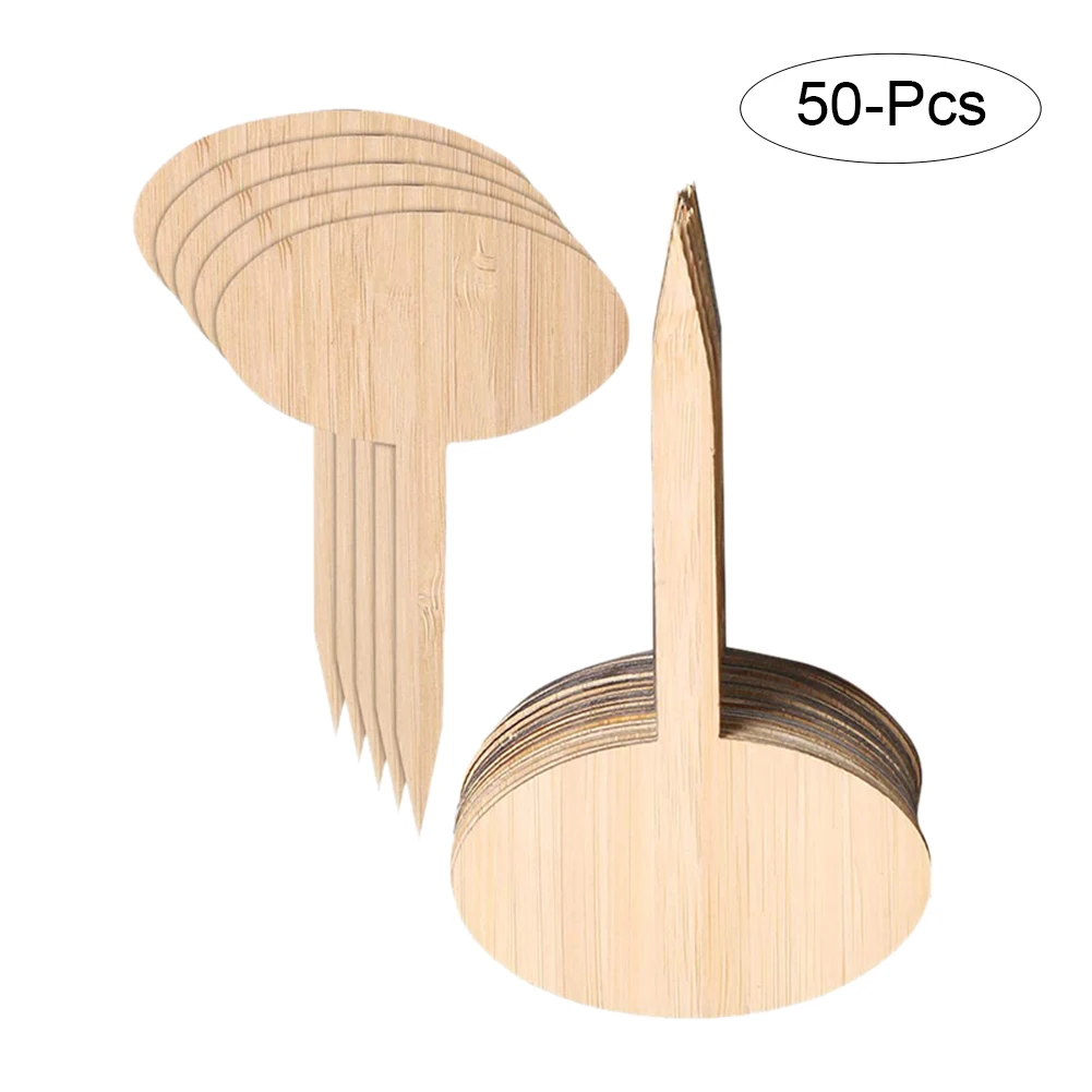 50 шт. бамбуковые водонепроницаемые этикетки для растений | Дом и сад