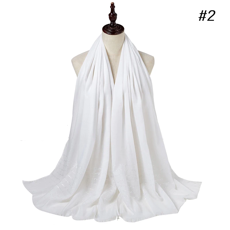 Plain Shimmer maxi cotton scarf hijab solid Fringed shawls glitter muslim long muslim head wrap turbans scarves/scarf 10PCS/LOT