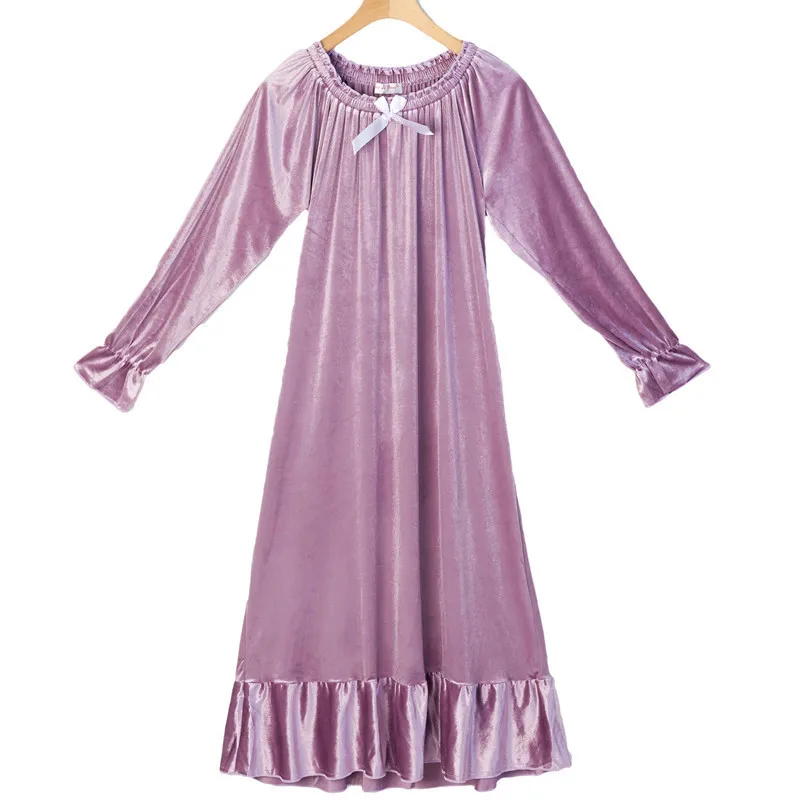 2021Autumn and Winter Women's Nightdress Long Sleeve Student Loose Home Service Night Gown Sleepwear Women Sleep Tops Nightwear