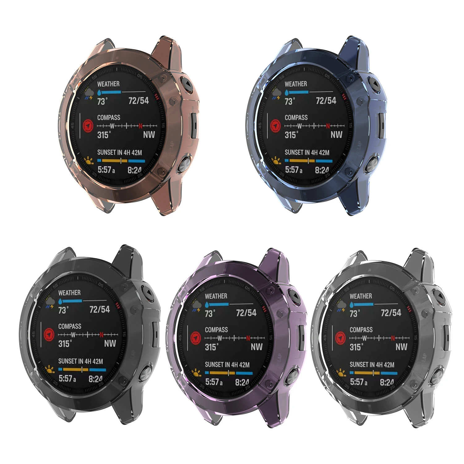 Классические Чехлы для часов из ТПУ Garmin Fenix 6 чехол классический браслет защитная