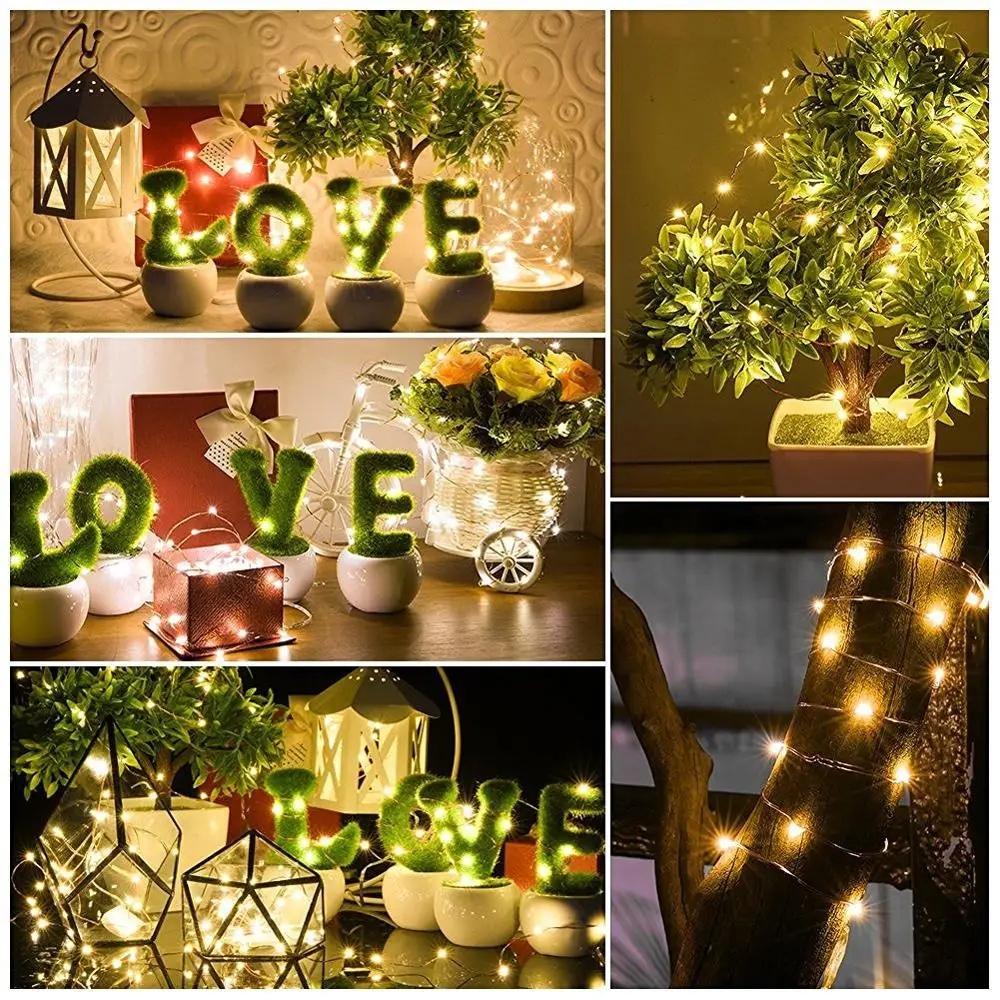 

1M 2M 3M 5M LED String Lights For Wedding Party Christmas Decoration Garden Outdoor Waterproof Garland Light Chain