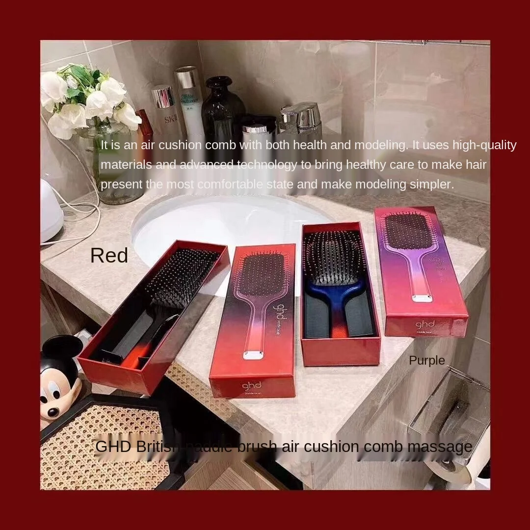 

Расческа для Ghd с воздушной подушкой для домашнего салона, «сделай сам», благородный женский массаж головы, Антистатическая большая расческ...