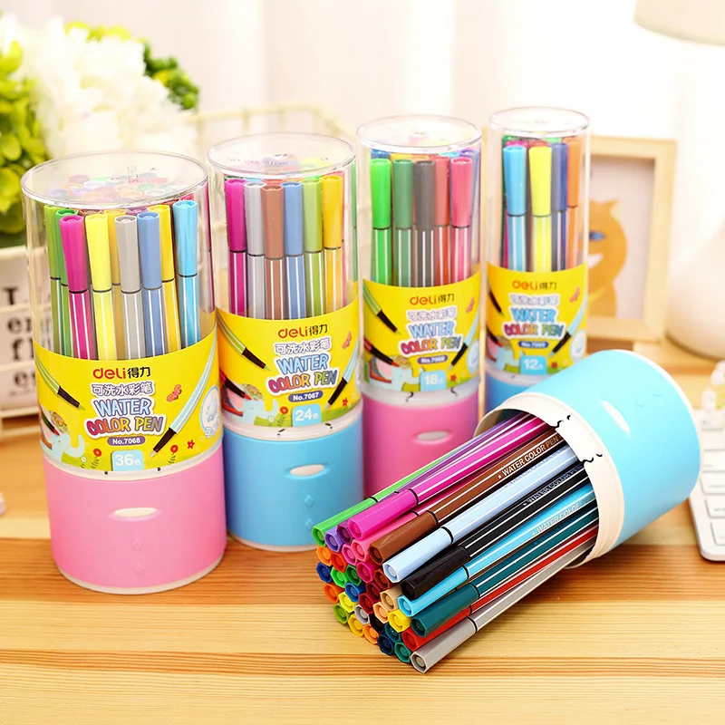 Необычные 12/18/24/36 Цвет s моющиеся ed ручка маркер для рисования художника набор