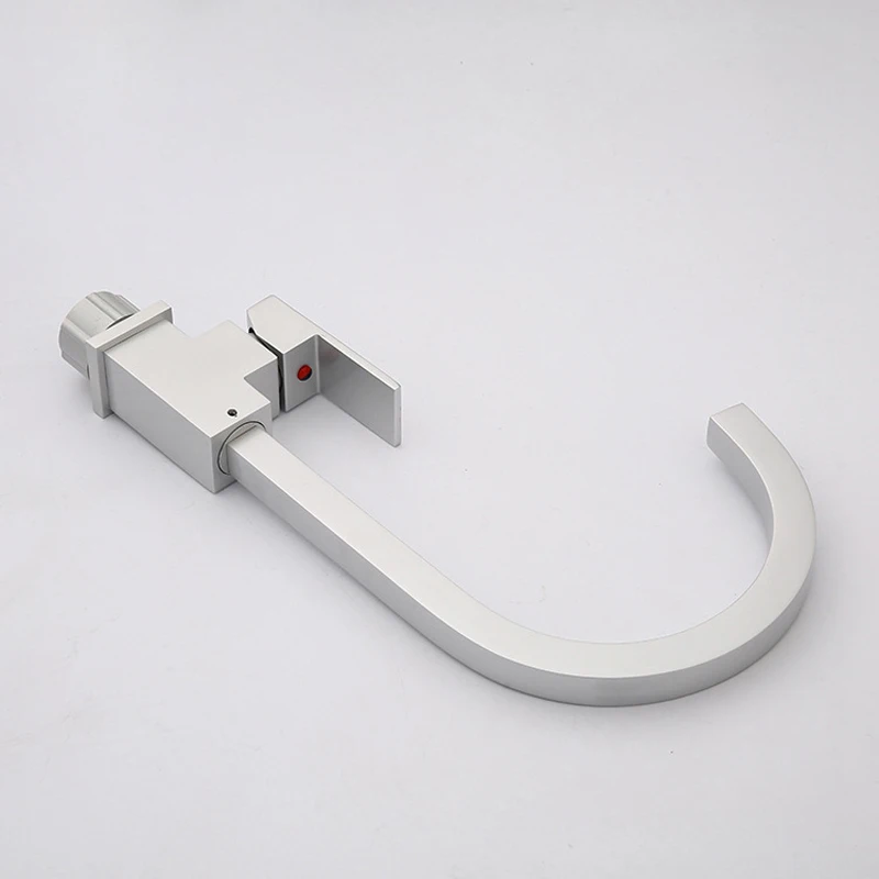 Латунь матовый Никель 3 Way Кухня раковина кран смеситель для кухни одной с