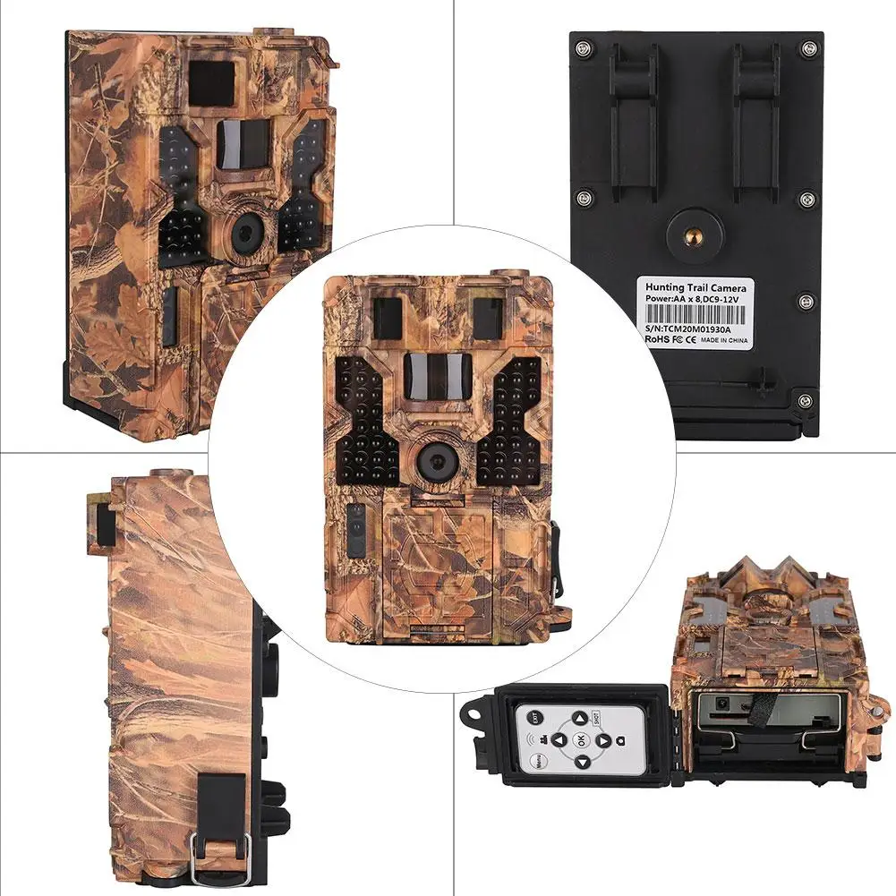 

20MP 1080P Camera With Night Vision Motion 3PIR 42IR LEDs 120 Detecting Range Cams For Wild Animals Monitoring Home Security