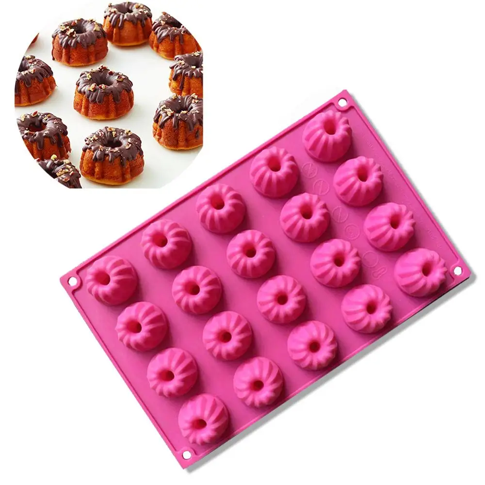 20 необычных пончиков для торта силиконовая форма выпечки гибкая лоток льда