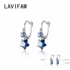 Новейший дизайн синего цвета со стразами и плетением в виде звезды Huggie серьги-кольца 925 стерлингового серебра для женщин и девочек в минималистском стиле ухо, хорошее ювелирное изделие