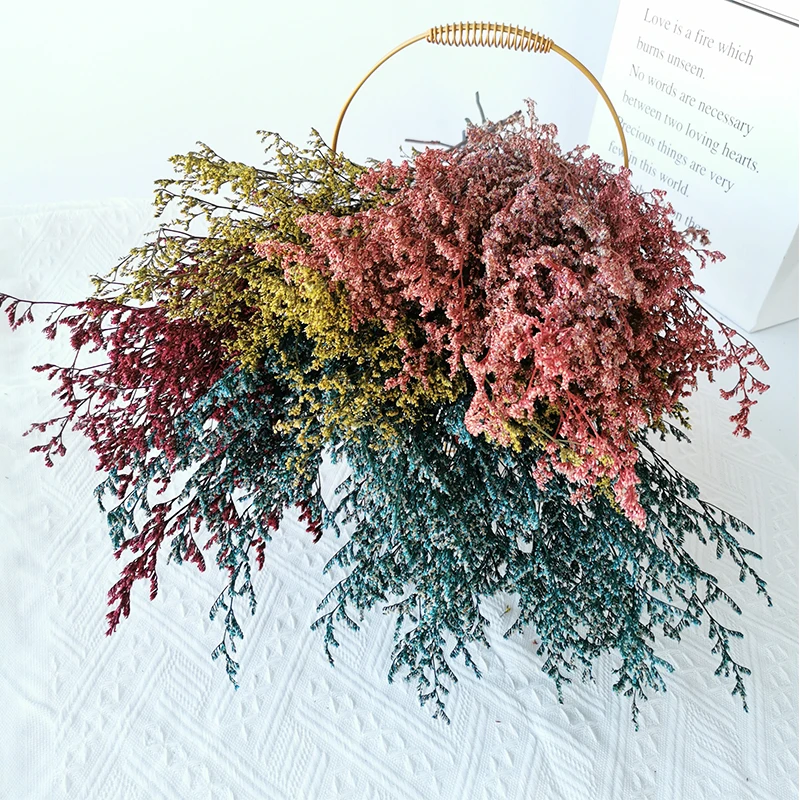 Fresh Preserved Lover Grass Dried Natural Flowers Bunch, Real Eternal Dry Flower Grass Living Room Wedding Marriage Decoration