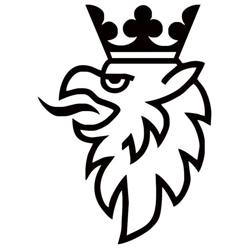 

21*15cm Funny eagle with crown Car Sticker Motorcycle Bumper Trunk Laptop Window Decals Vinyl Car Styling Decoration