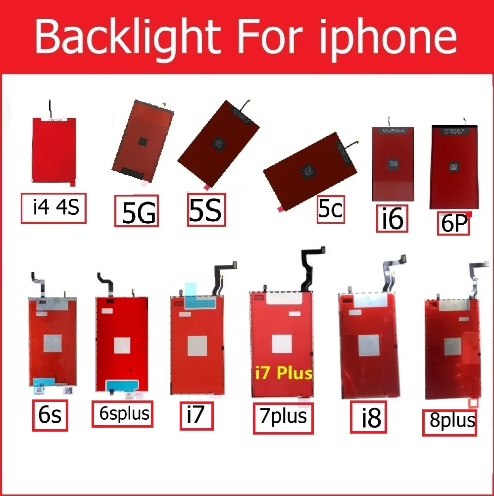 ЖК-дисплей с подсветкой Панель для Iphone 4 4s 5 5c 5S 6 6s 7 8 плюс Подсветка ЖК-экрана Защитная пленка с 3D сенсорный Функция гибкий кабель