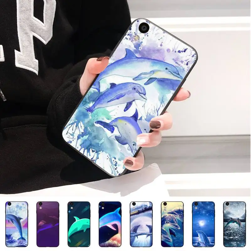 Дельфин черный чехол для телефона Корпус oppo Reno2 2z Realme 5 5pro R17 17pro R9 - купить по