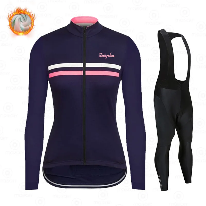 

2021 Women Winter Cycling Jersey Set Professional Keep Warm Long Sleeve MTB Bike Clothes Wear Cycling Clothing Ropa Ciclismo