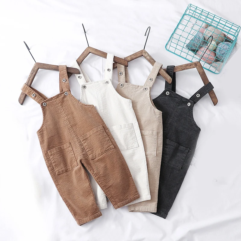 2021 Spring New Overalls For Kids Pants For Girl Corduroy Baby Pants Kid Clothing Baby Boy Overalls Overalls For Children