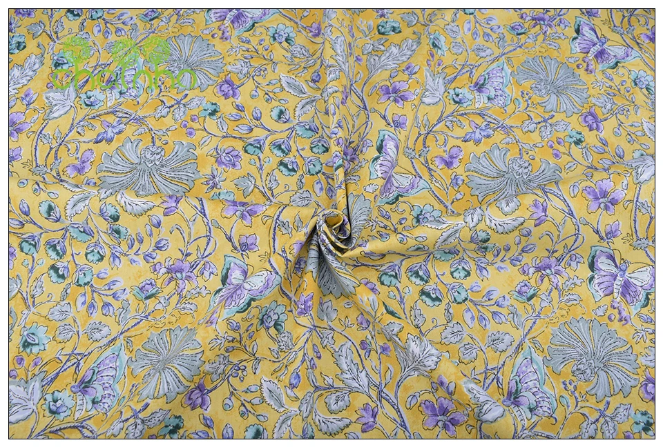 Chainho, 8 шт./партия, Цветочная серия, печатная твиловая, хлопковая ткань, Лоскутная Ткань для шитья своими руками, материал для малышей и детей, 40x50 см