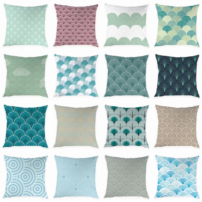 

New Printing Cushion Cover Sofa Pillow Covers Peach Skin Decorative Pillowcase Home Decor 45*45cm Pillow Case Bohemian Decor