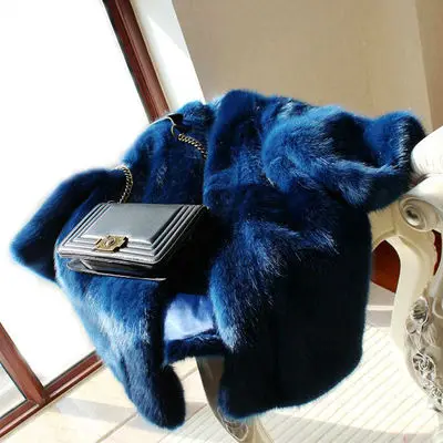 MESHARE New Style High-end Fashion Women Faux Fur Coat S104