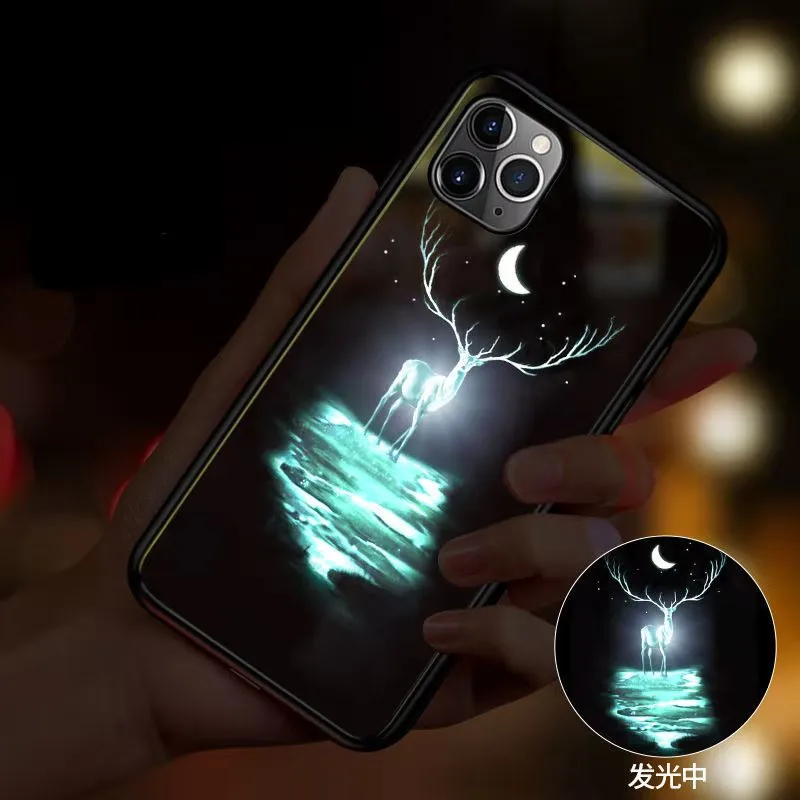 Чехол для Телефона iPhone 12 11 Pro Max Xs Xr 6 7 8 Plus X SE 2020 креативный светящийся со