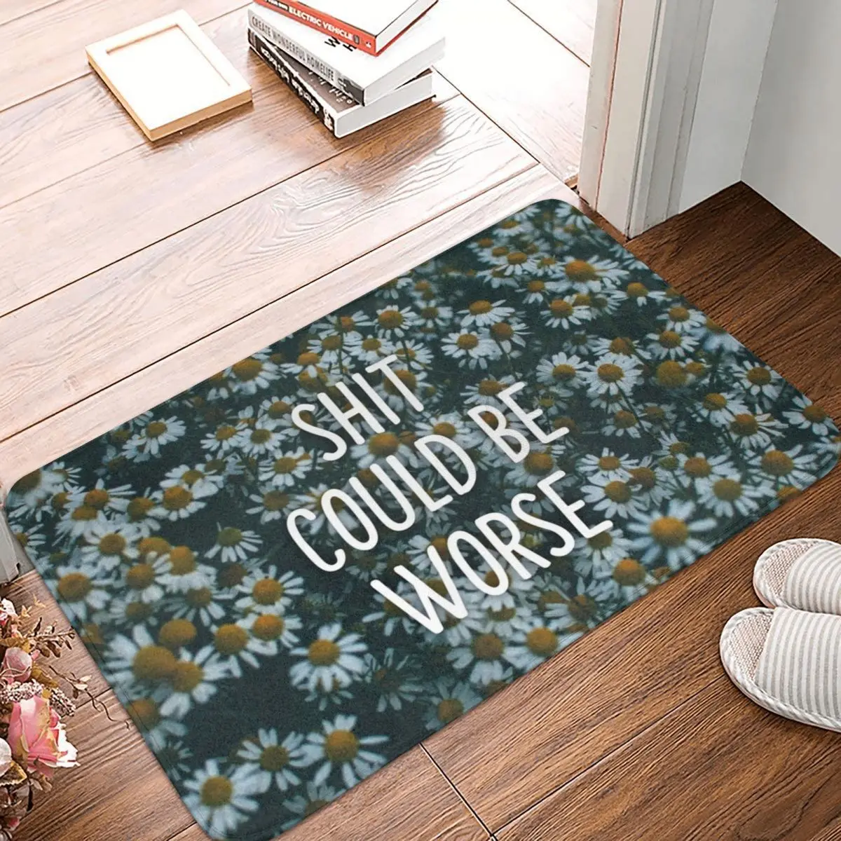 

Shit Could Be Worse Polyester Doormat Rug carpet Mat Footpad Anti-slip dustEntrance Kitchen Bedroom balcony Cartoon