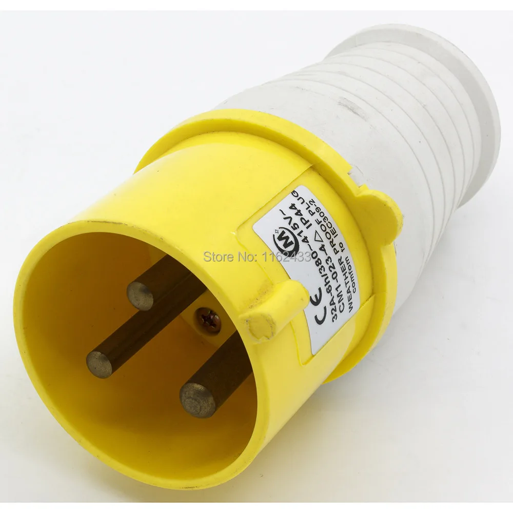 32A 2P E 3 pin 110-130V IP44 023-4 однофазный splashproof промышленный штекер | Обустройство дома