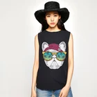 Нашивка с изображением животных, собака с солнцезащитными очками, термотрансферные аксессуары для одежды, аксессуары для одежды, нашивки DIY