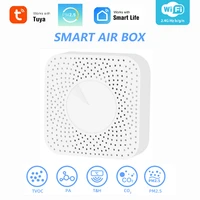 tuya wifi smart air box co2 sensor air quality monitor automation alarm voc hcho pm2 5 gas detector temperature humidity sensor