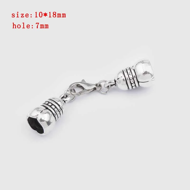 34 5 sets Zinc Alloy Clasp Lobster Clasps Hook End Caps Connectors For 5/6/7/8/10mm Leather Cord Bracelet Necklace Jewelry Making - Цвет: 34