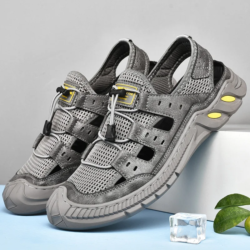 Brand Men Sandals Soft Casual Roman Shoes Outdoor Breathable Mens Summer Comfortable Light Sandalias Hombre Plus Size 46 | Обувь