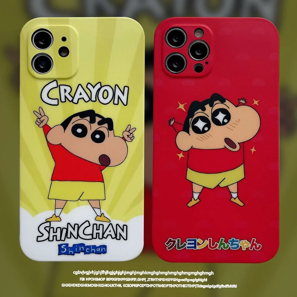 

Новый защитный чехол Bandai для смартфона В Стиле Аниме Crayon Shin-chan для iPhone 11 12 13 Pro Max X Xr Xs Max 7 8 Plus