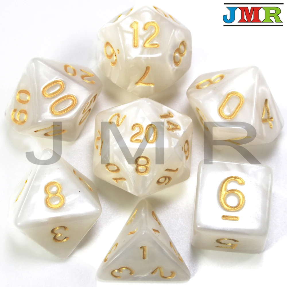 7 шт многосторонний Dnd плашка для игр дома KTV TRPG ролевые игры, настольные игры, цифровые кости, игральные кости, как настоящее время, набор игрушек - Цвет: 14