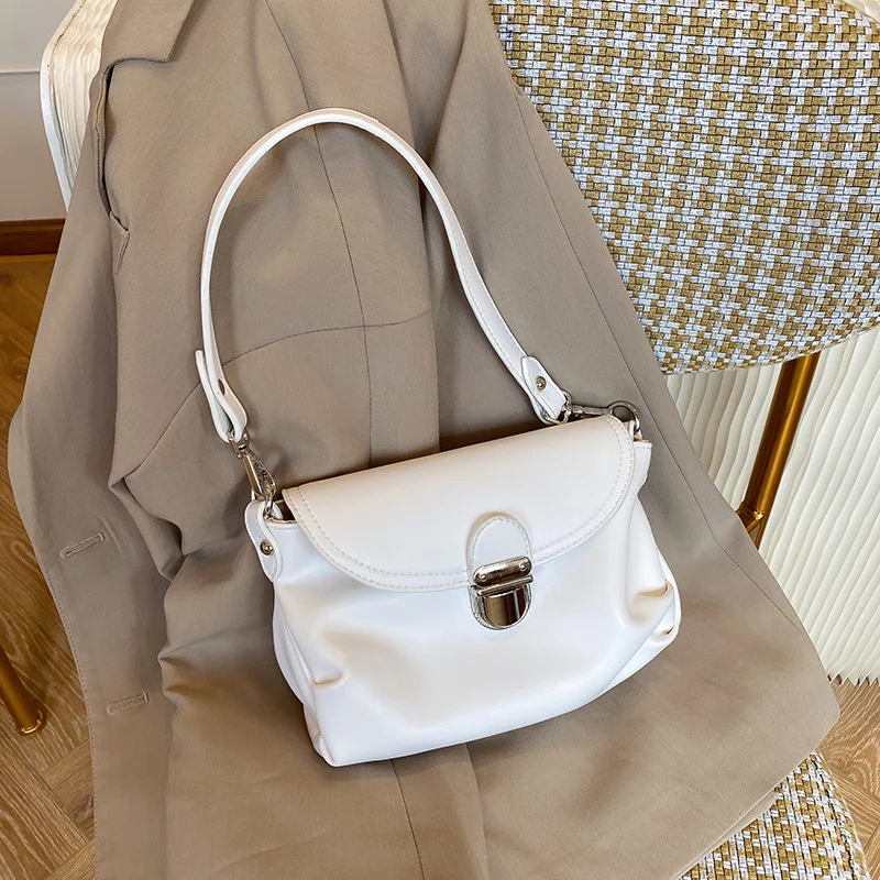 

2021 New mini handbags women fashion Ins France retro soft PU shoulder strap Shoulder bag purse simple style Crossbody Bags