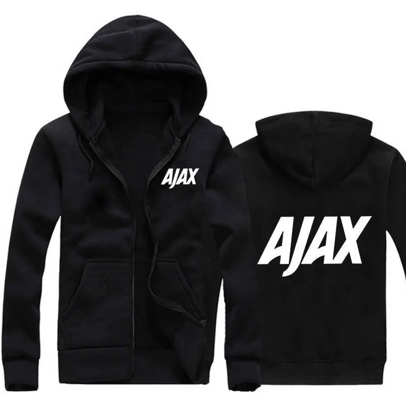 Осенние мужские толстовки с капюшоном модная Толстовка принтом AJAX повседневный