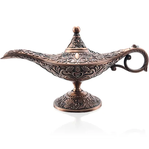 Металлическая резная лампа Aladdin, светильник, железная чайная масляная кастрюля, украшение, Коллекционная, Экономная коллекция, искусство, ремесло