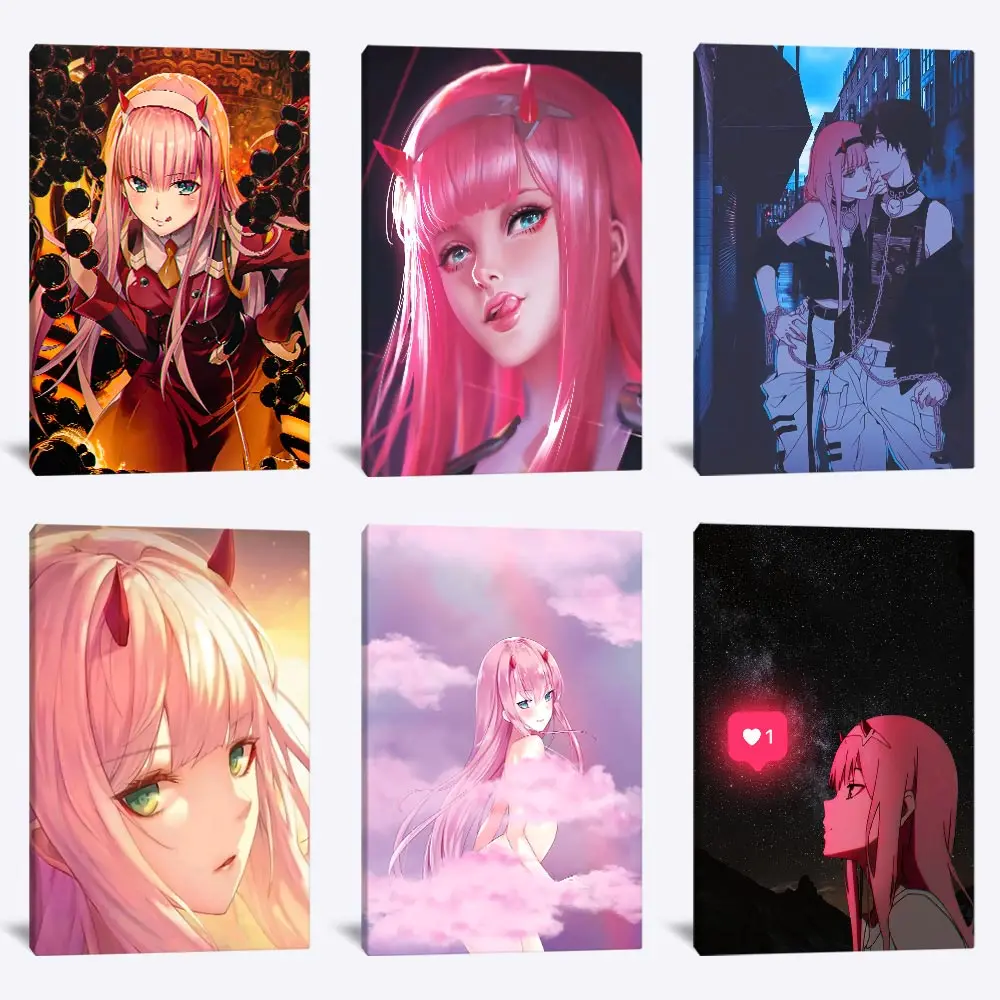 Zero Two 002 DARLING in the FRANXX аниме постер холст настенное художественное украшение манга