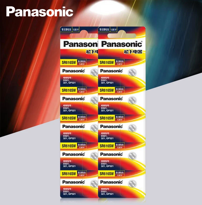 Panasonic оригинальный SR616SW 321 Серебряный оксид D321 GP321 1 55 V монетная батарея 6 8 мм *