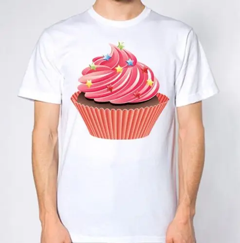 Модные брендовые футболки с круглым вырезом и принтом в виде капкейка T-Shirt2019 из
