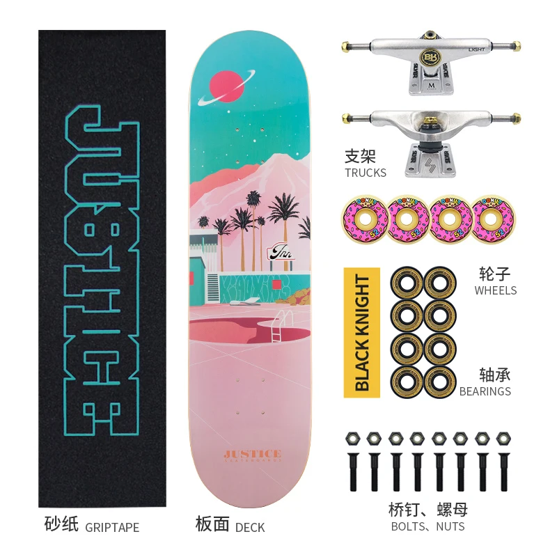 

Anime Design Skateboard Hardware Wear Resistant Sandpaper Skateboard Deck Old School Planche De Skate Sports Equipment DK50SB