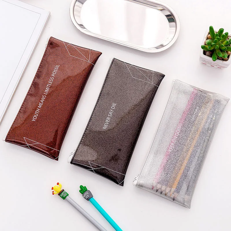 1 шт. каваи пенал милый Блестящий карандаш чехол для ручки высокой емкости детей