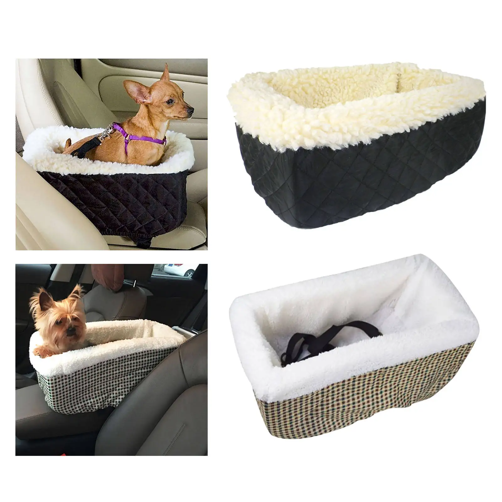 

Universal Vehicle Armrest Box Pet Carrier Seat Nonslip Quilted Pet Car Carrier for Dog Bags for Small Dogs Outdoor Travel