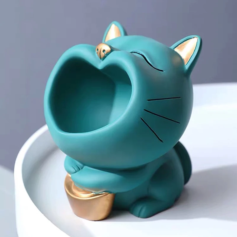 

New Dog Figurines Resin Moden Crafts Animals Miniature cute ornaments for Home office decoration Storage bowl Carved Collectible