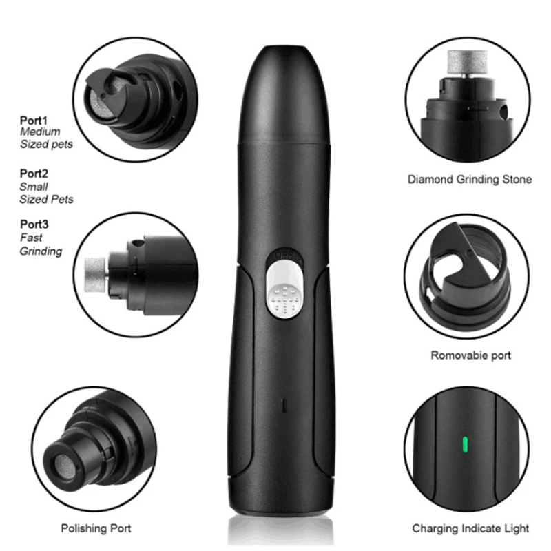 

Dog Nail Grinder, Rechargeable Pet Nail Trimmer, a Painless Claw Grooming Tool for Small, Medium and Large Cats and Dogs