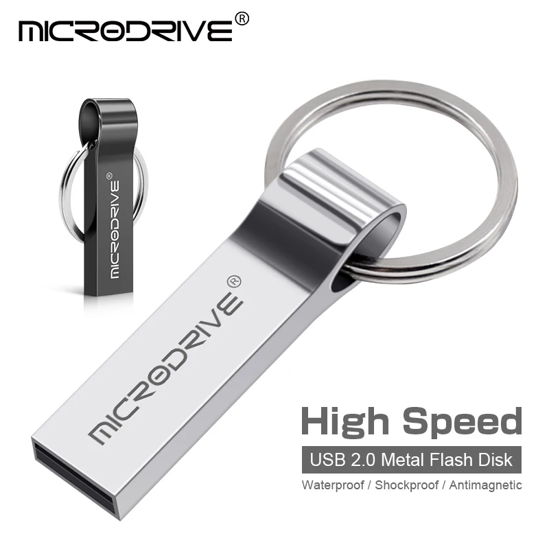 

Metal USB Flash Drive 8GB 16GB 32GB 64GB Key chain Pen Drive USB Flash can do Customized Logo USB Stick Real capacity Pen drive