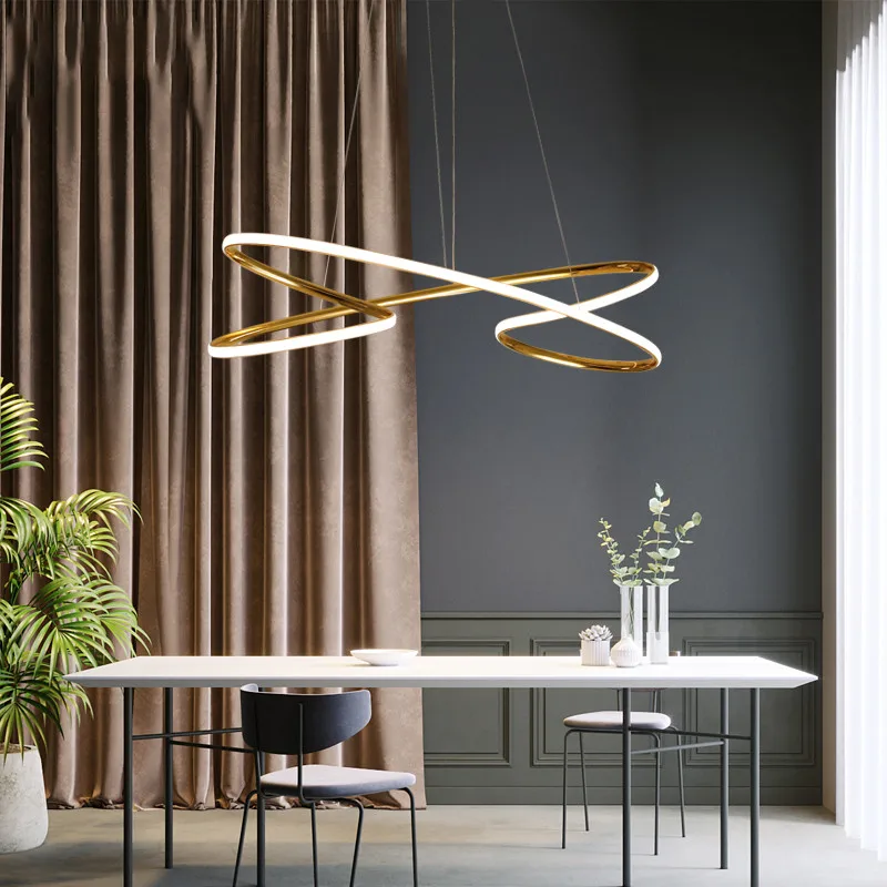 Минималистичный подвесной современный светодиодный светильник для столовой