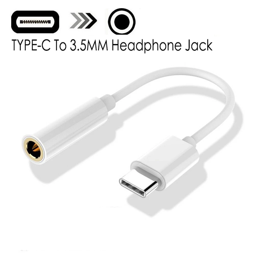 1 Type-C To 3.5mm Earphone Cable Adapter Usb 3.1 Type C USB-C Male To 3.5 AUX Audio Female Jack for Macbook Huawei P20 MATE 20 - Цвет: 1
