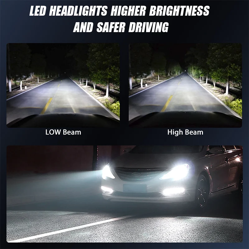 2 шт. мини-светодиод машины головной светильник лампы H3 комплект фар 80 Вт 14000LM 6000K