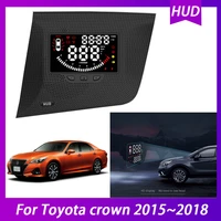 car accessories hud head up display for toyota crown 2015 2016 2017 2018 safe driving screen projector security alarm overspeed