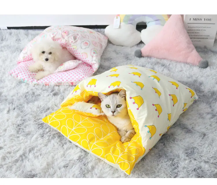 

Cat Bed Pet Puppy Cat House Winter Dog Cat Cushion Mat Indoor Basket Cave