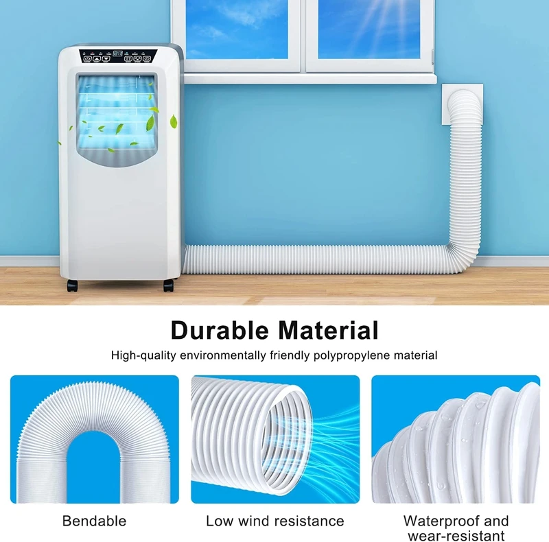 Выхлопной шланг для портативного кондиционера с резьбой против часовой стрелки